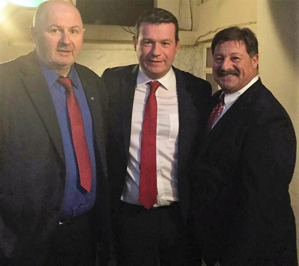 Mr. Kennedy pictured with Alan Kelly TD and Tom Higgins, Chief Executive Administrator of First Data. 